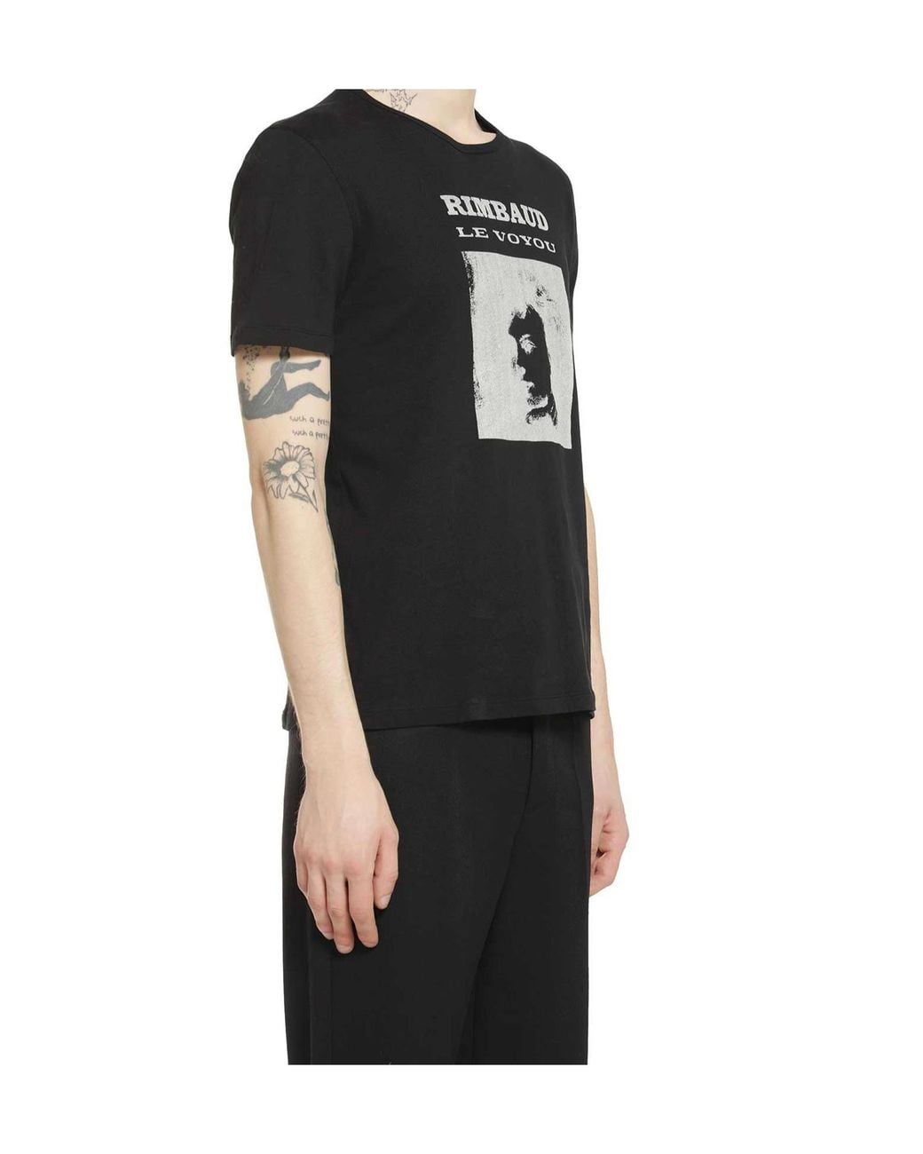 Ann Demeulemeester Black Short-Sleeved T-Shirt for men