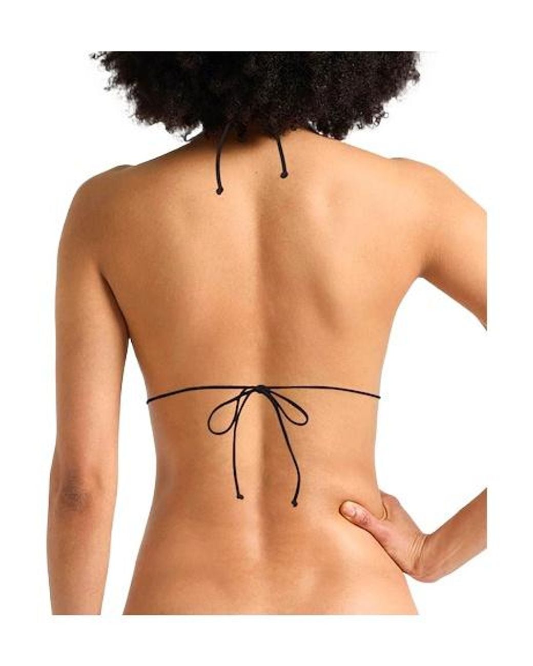 Tory Burch Black Plain Colour Bikini Tops