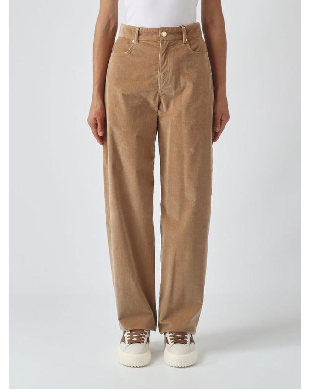 Max Mara Natural Studio Mstfragola Straight Leg Corduroy Trousers