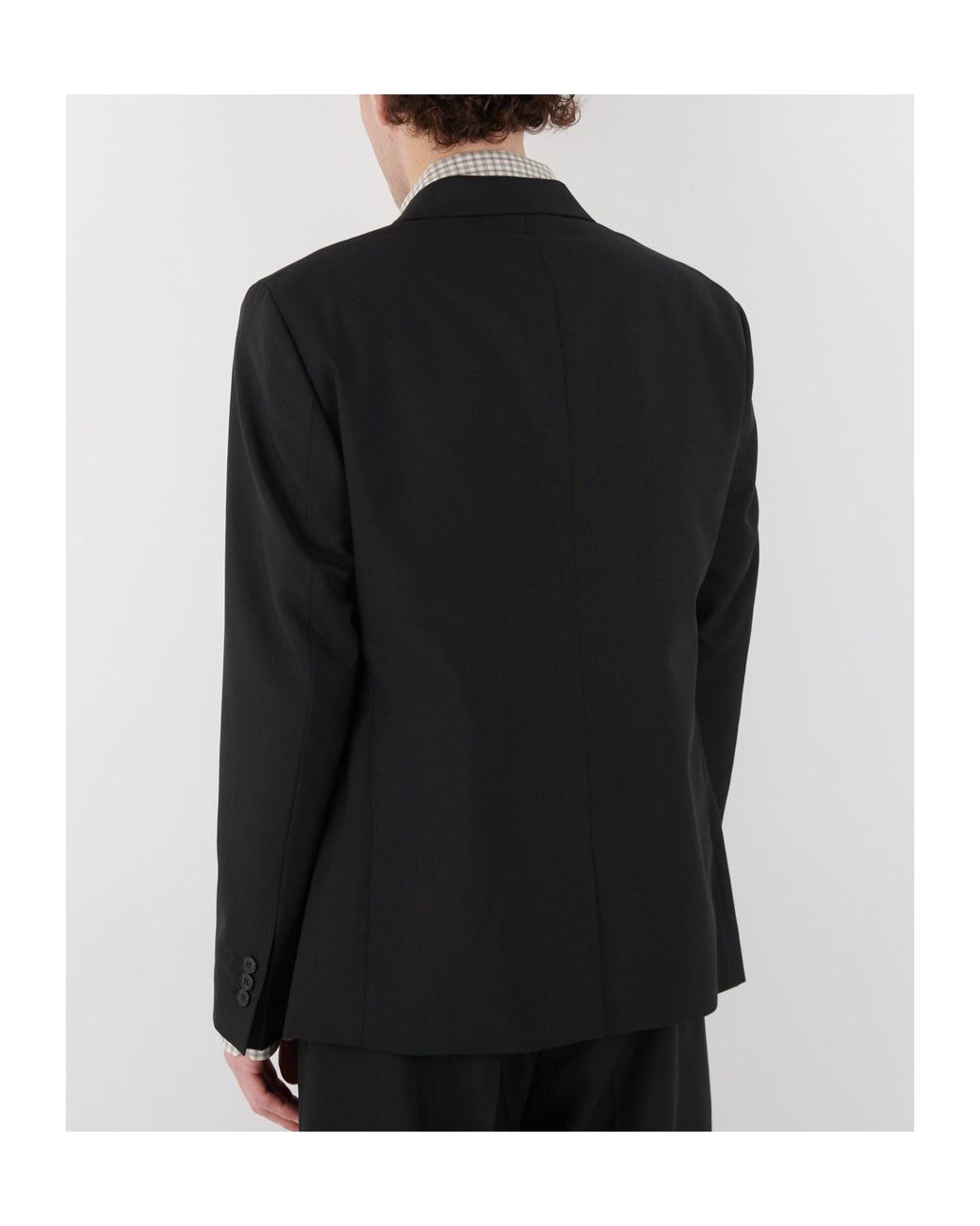 mfpen Black Single-Breasted Wool Blazer for men