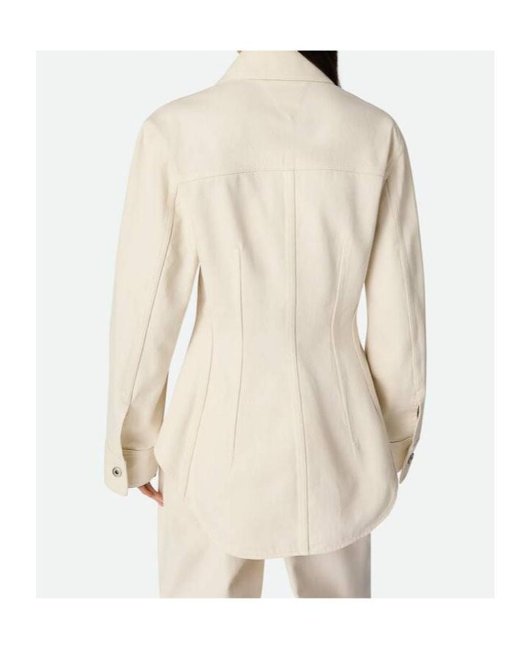 Bottega Veneta White Long Sleeved Denim Shirt