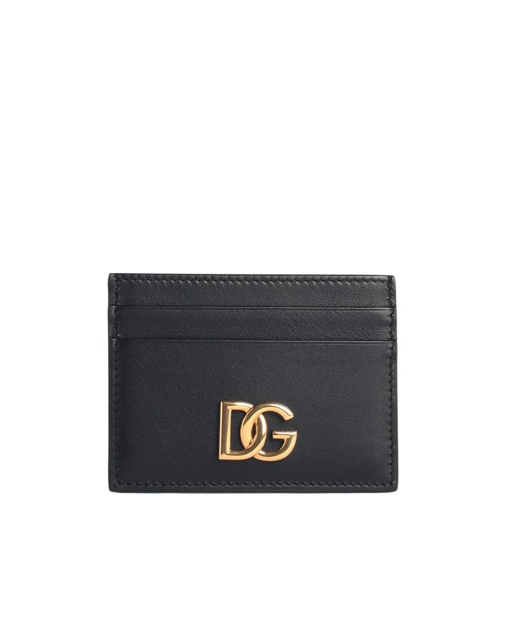 Dolce & Gabbana Black Logo-Plaque Card Holder