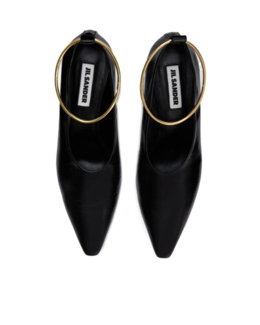 Jil Sander Black Ring Detachable-Metal Pumps