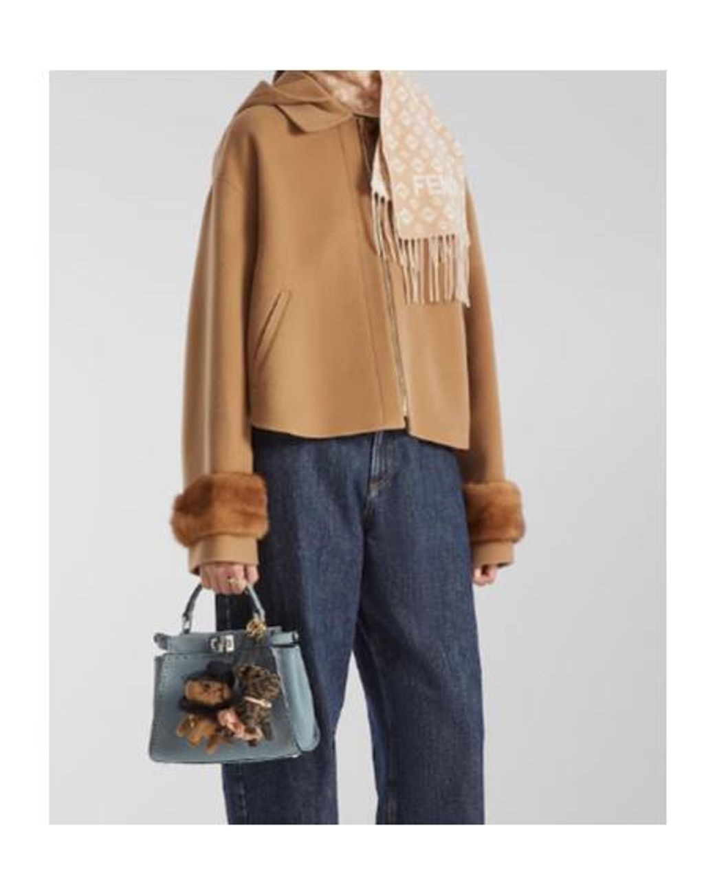 Fendi Natural Double-Sided Cashmere Jacket
