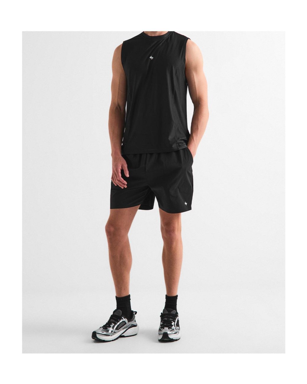 Represent Black Logo Detail Shorts for men