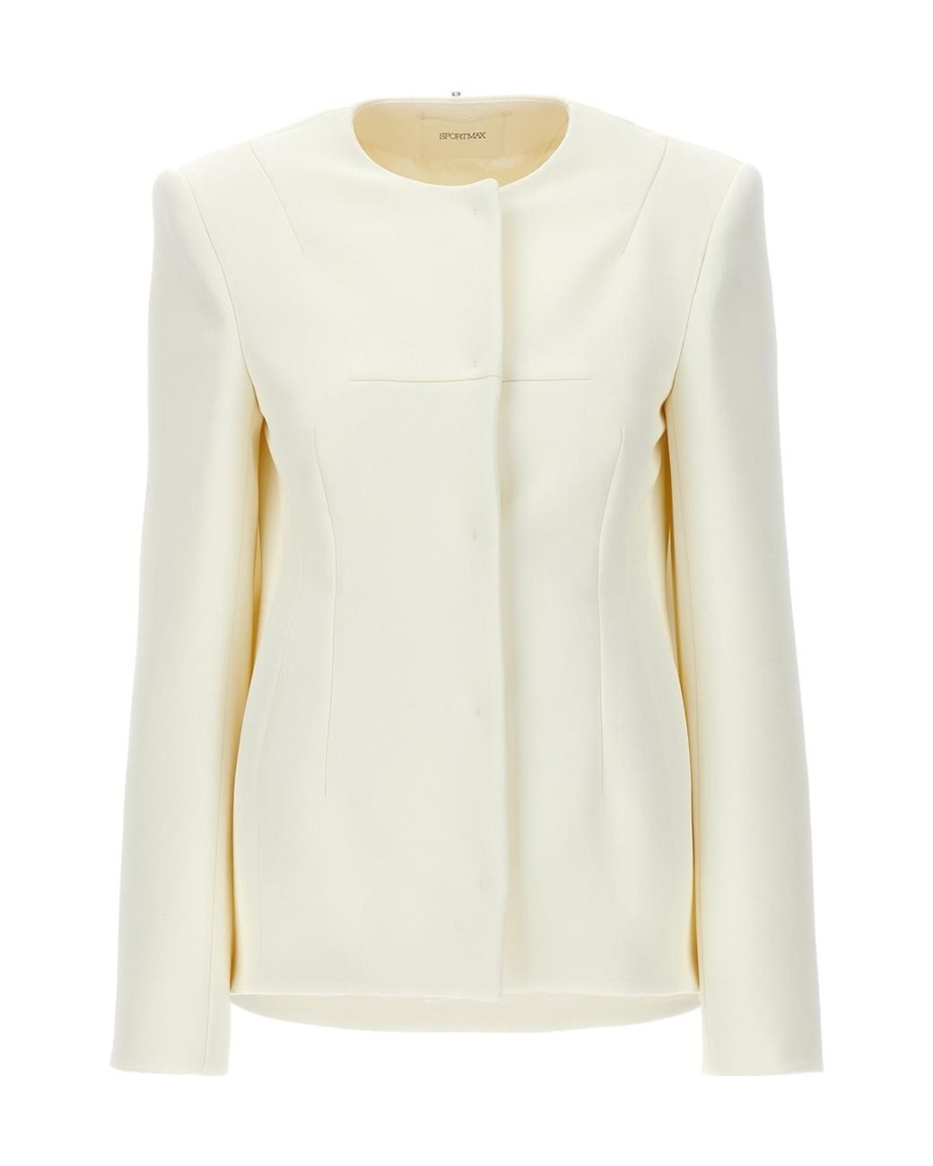 Sportmax Natural Long-Sleeved Casual Jacket