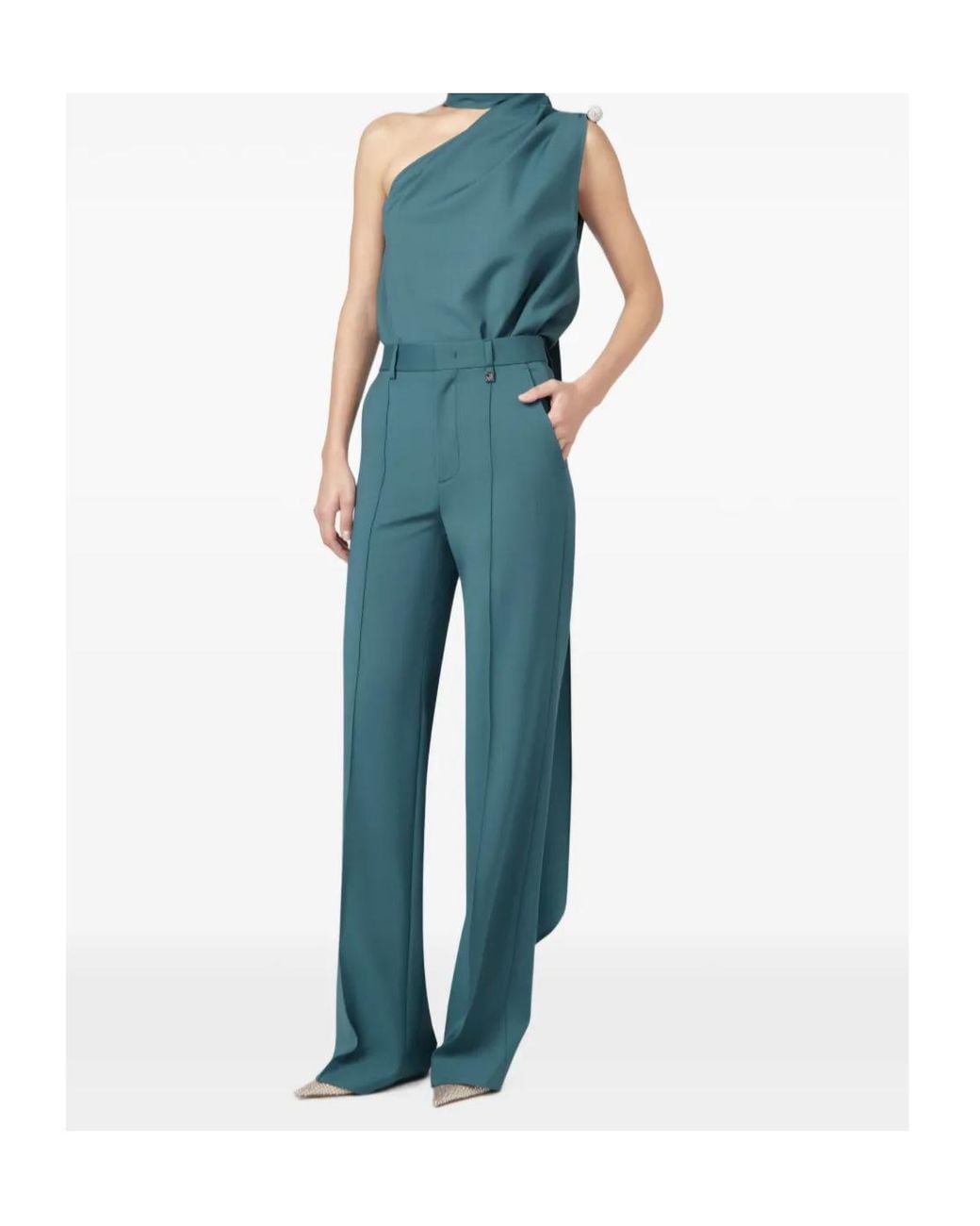 GIUSEPPE DI MORABITO Blue Straight-Leg Tailored Pants