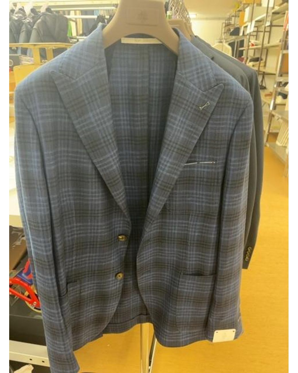 Eleventy Blue Plaid Blazer Jacket for men
