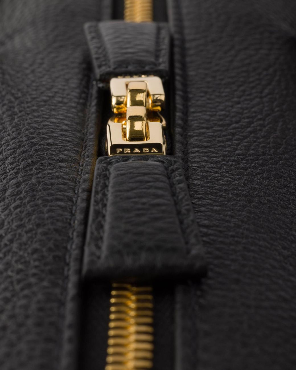 Prada Black Zip-Up Top Handle Bag