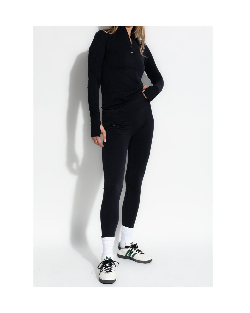 PANGAIA Black Quarter-Zip Performance Sweatshirt