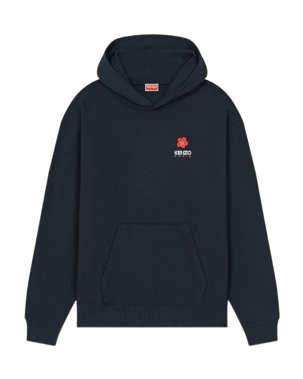 KENZO Blue Boke Flower Drop Shoulder Hoodie for men