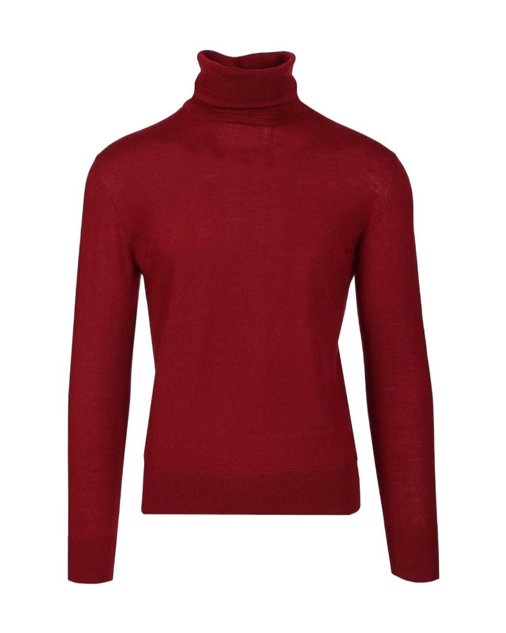 Dries Van Noten Red Turtle Neck Jumper for men