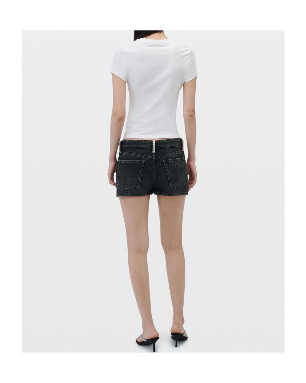 Alexander Wang Black Denim Mini Skort