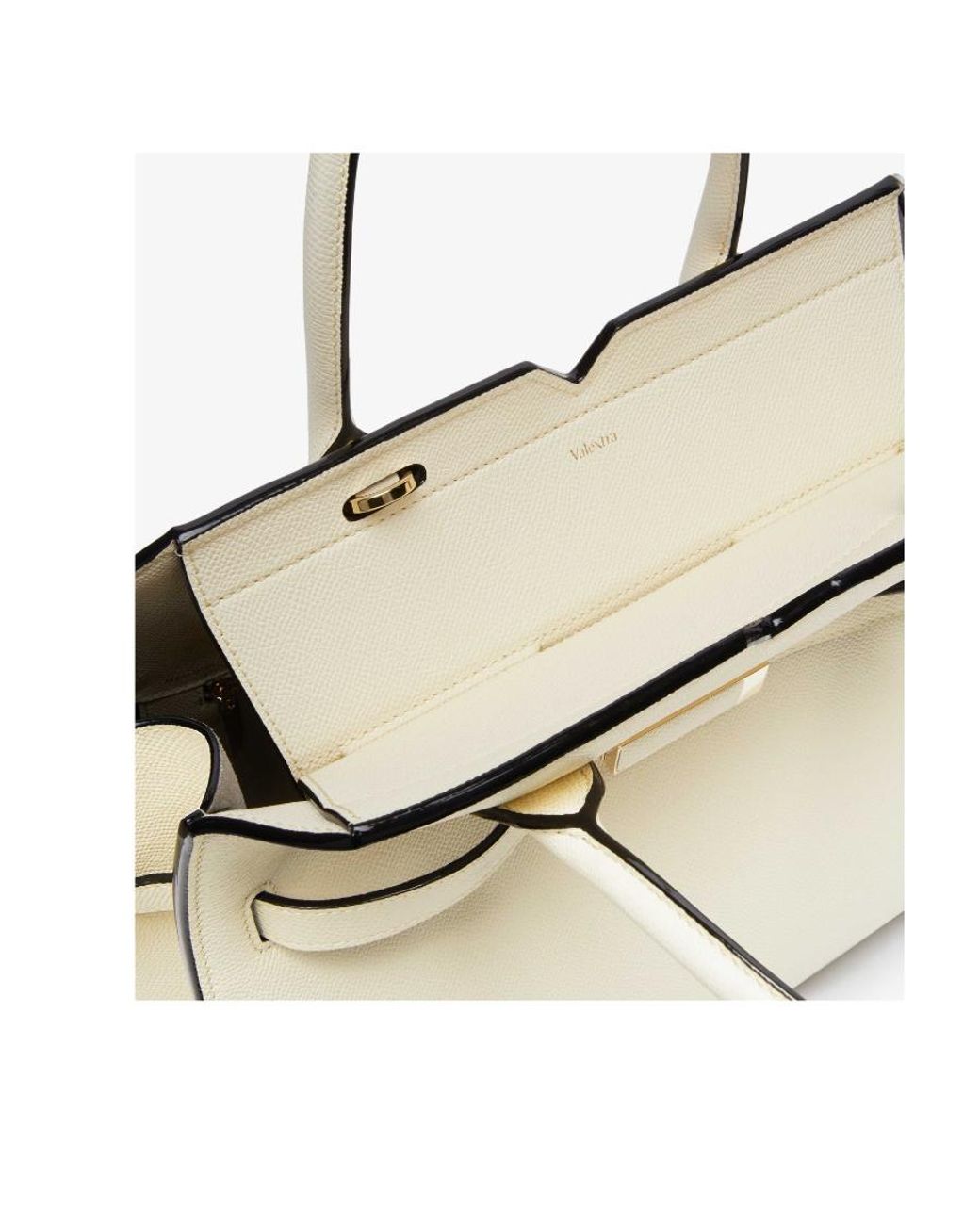 Valextra Natural Medium Milano Leather Tote Bag