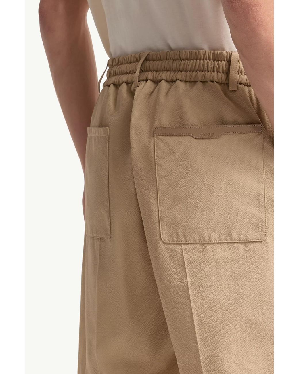 Moncler Natural Relaxed Fit Shorts for men