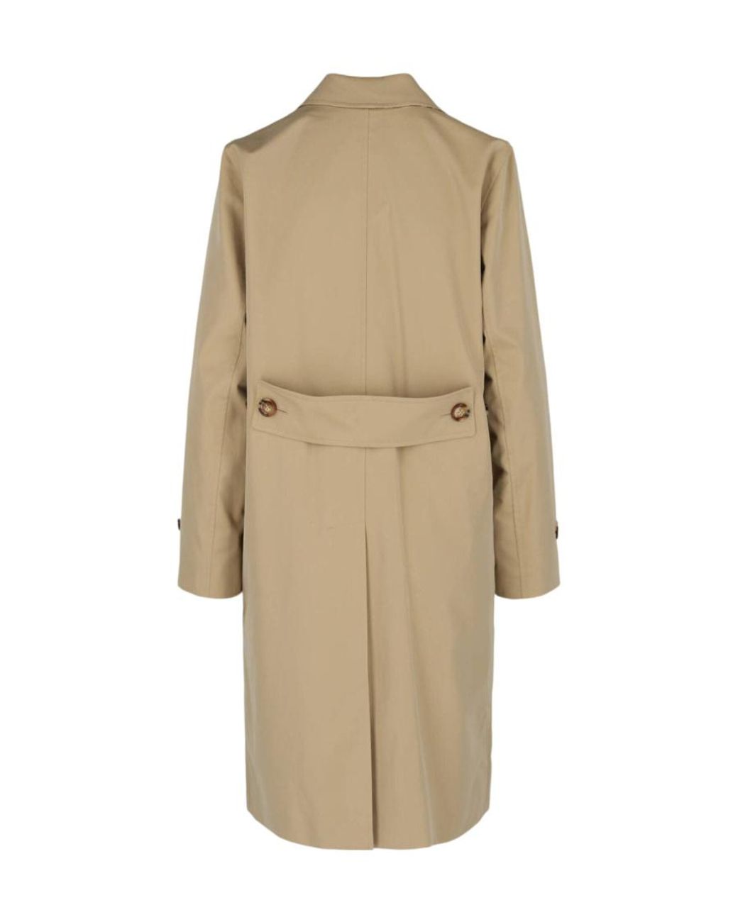Burberry Natural Single-Breasted Long-Sleeved Windbreaker