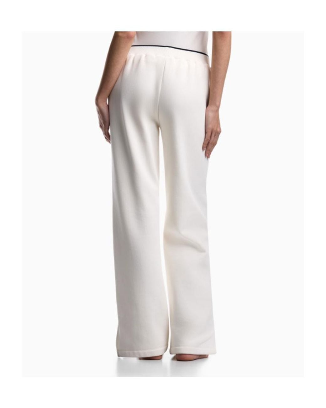 Emporio Armani Natural Logo-Embroidered Track Pants