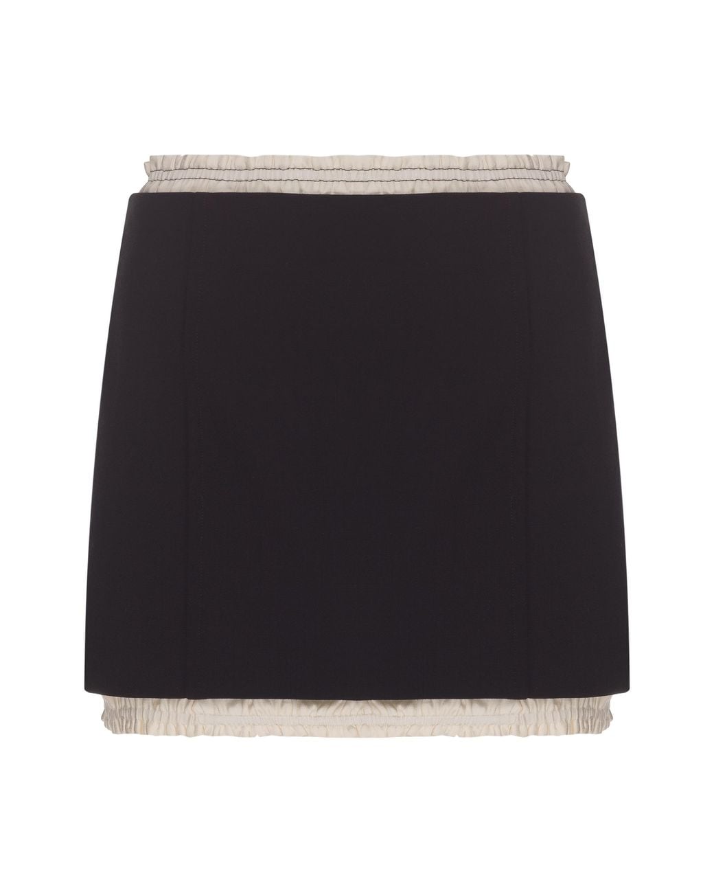 Victoria Beckham Black Ruched Detail Mini Skirt