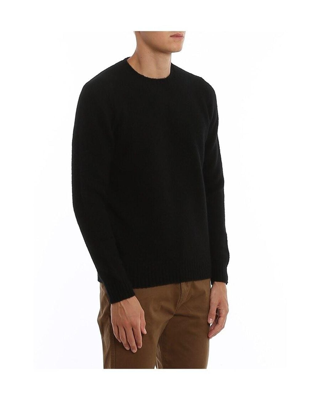 Drumohr Blue Crew Neck Knit Sweater for men
