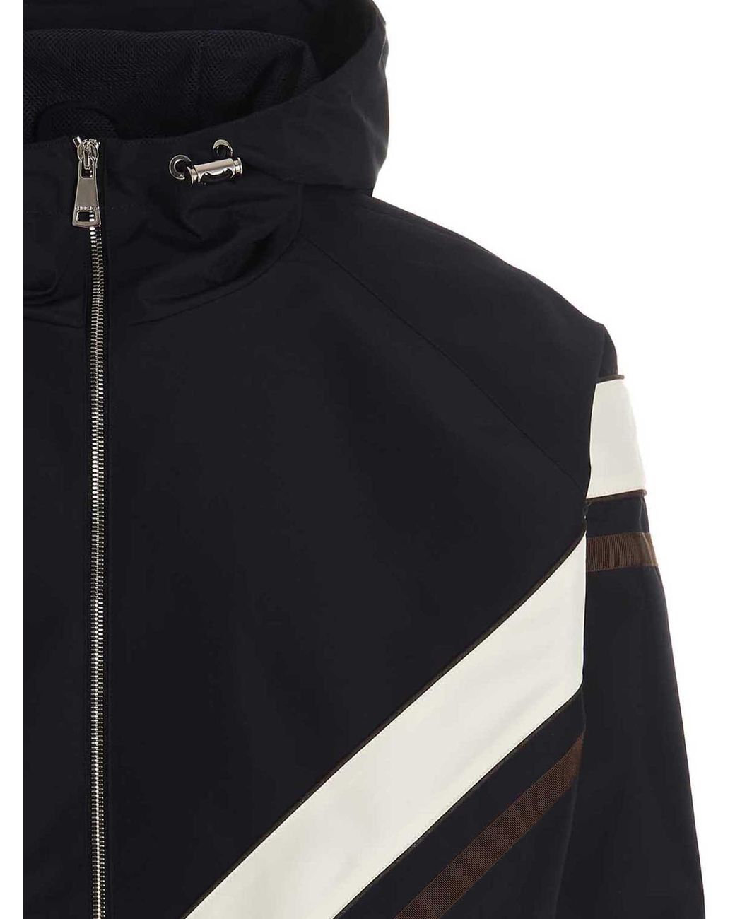 Khrisjoy Black Hooded Zipped-Up Jacket for men
