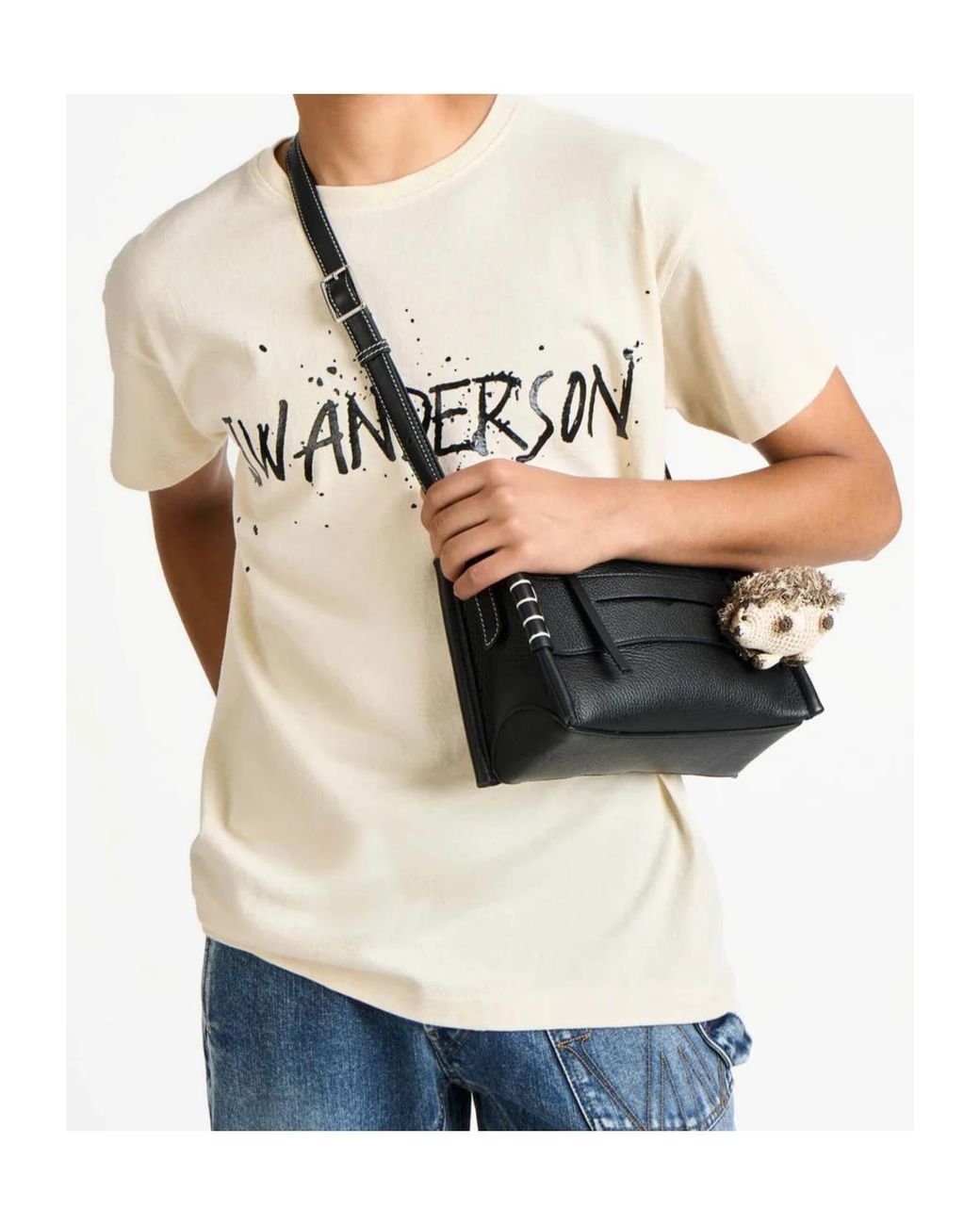 J.W. Anderson White Jw Anderson Logo Printed Crewneck T-Shirt for men
