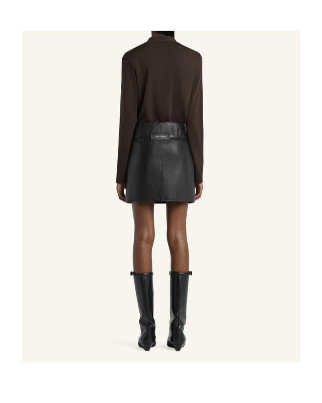 Courreges Brown Notched-Collar Cardigan