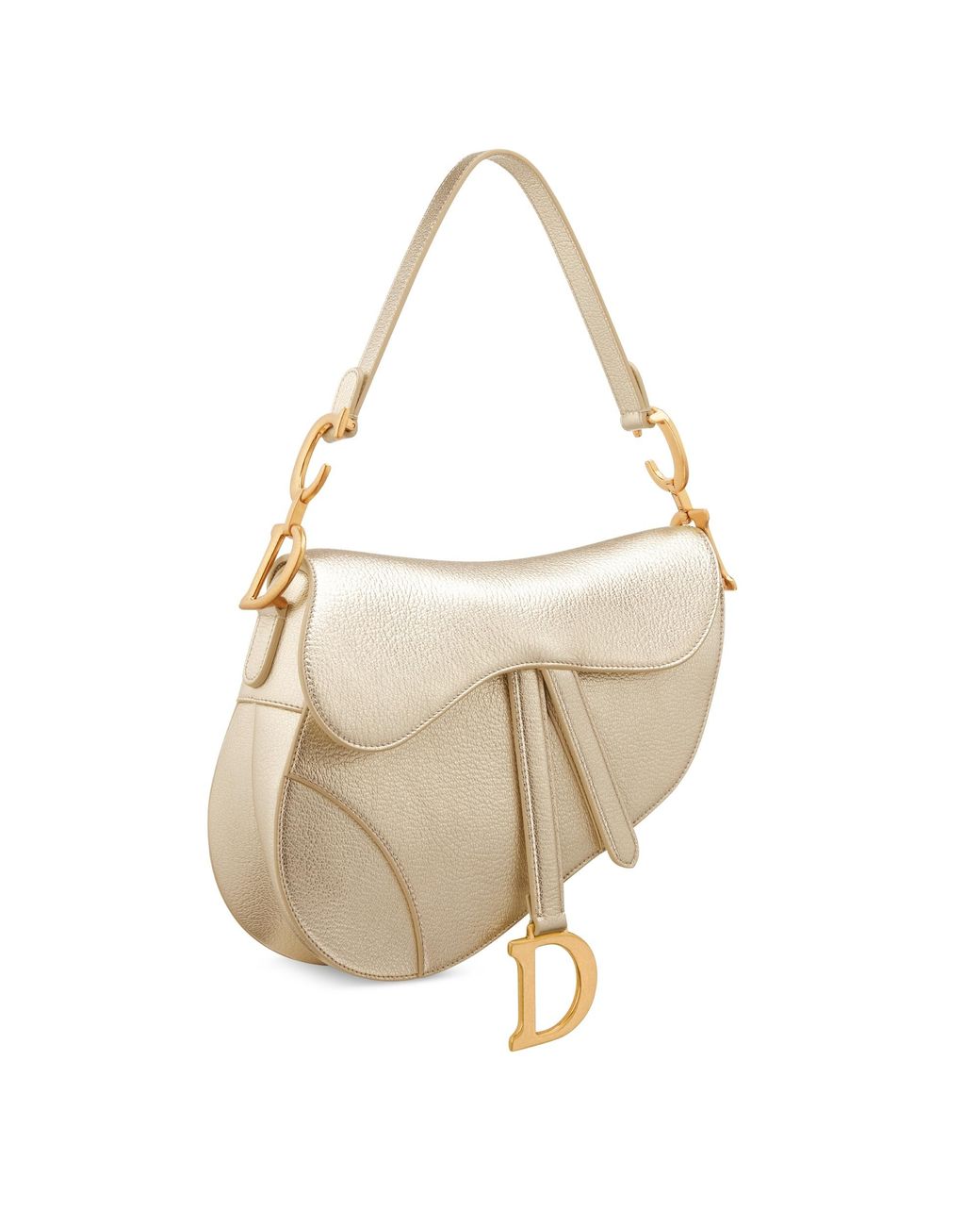 Dior White Saddle Bag With Strap