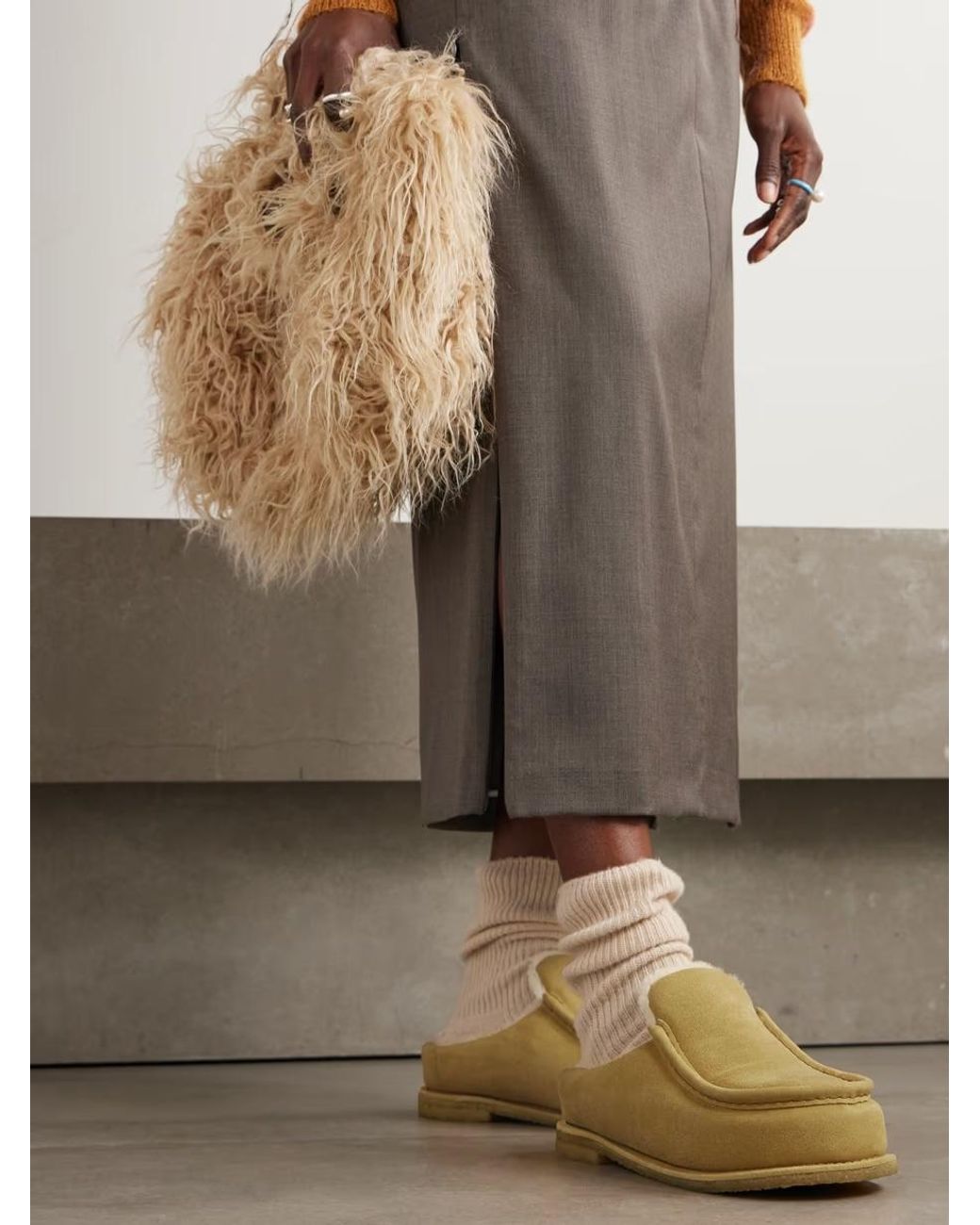 J.W. Anderson Natural Slingback Mules