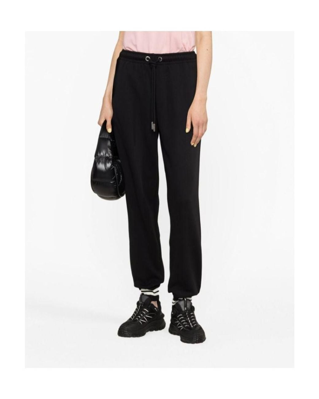 Moncler Black Logo Patch Drawstring Sweatpants