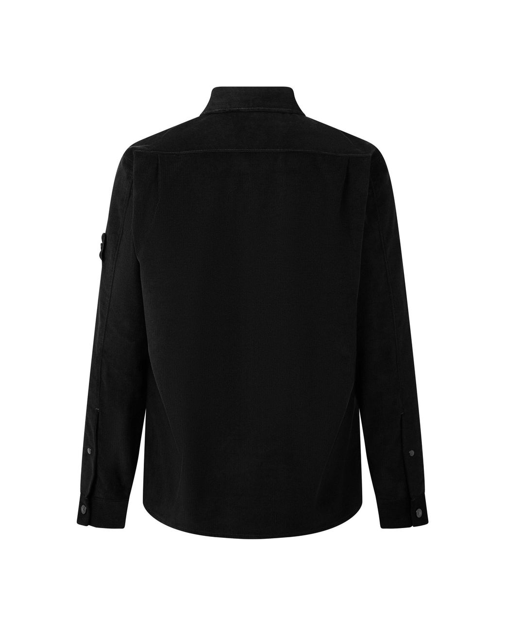 Stone Island Black Long-Sleeve Button-Front Shirt for men