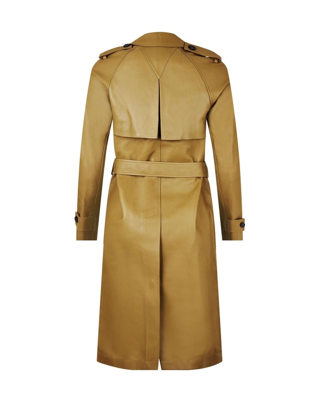 Bottega Veneta Natural Doublebreasted Leather Trench Coat