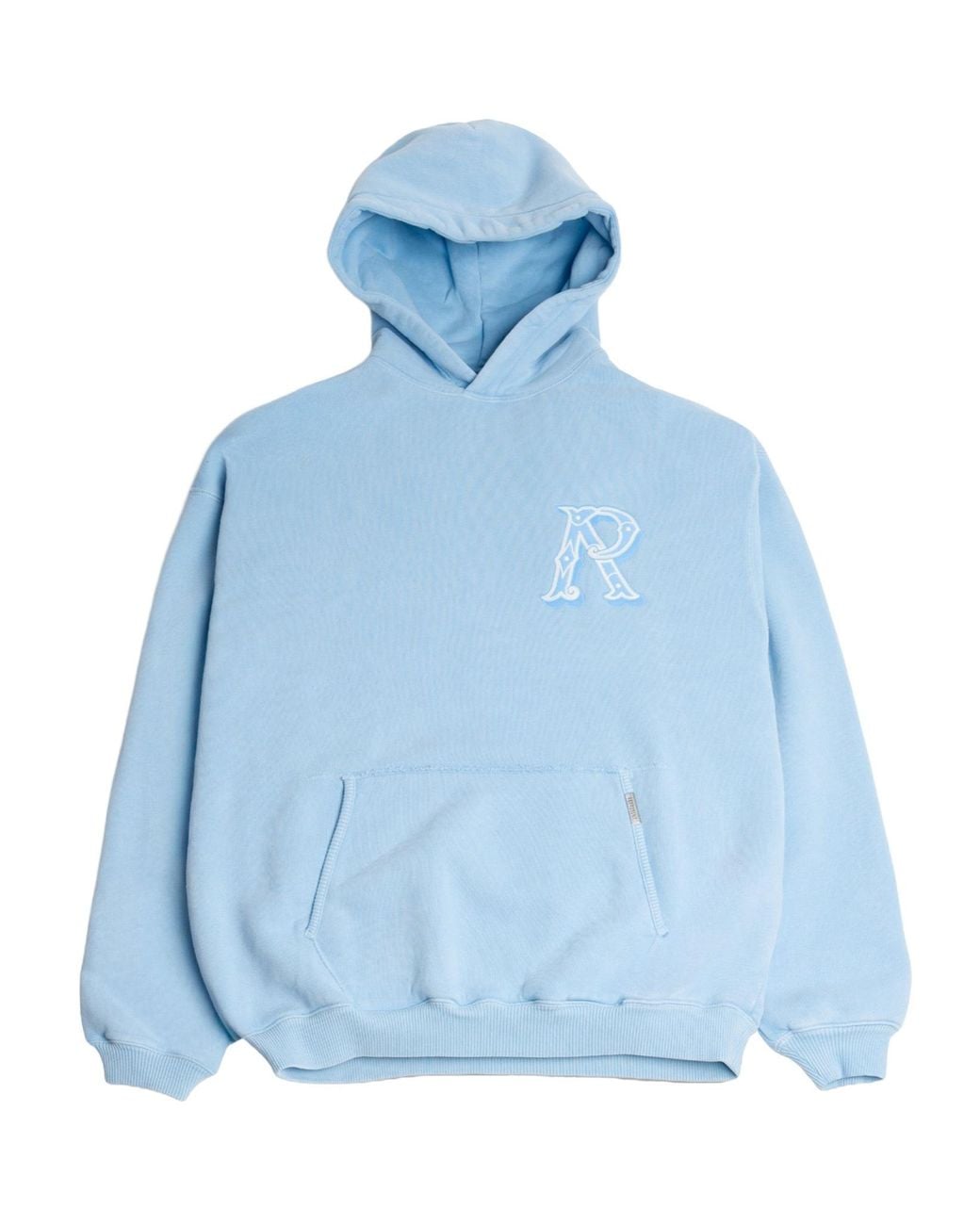 Represent Blue Western Initial Embroidered Hoodie for men