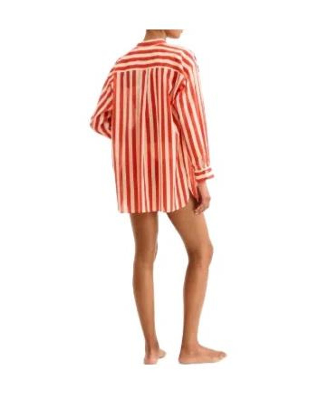 Eres Red Duetto Striped Cotton Shirt