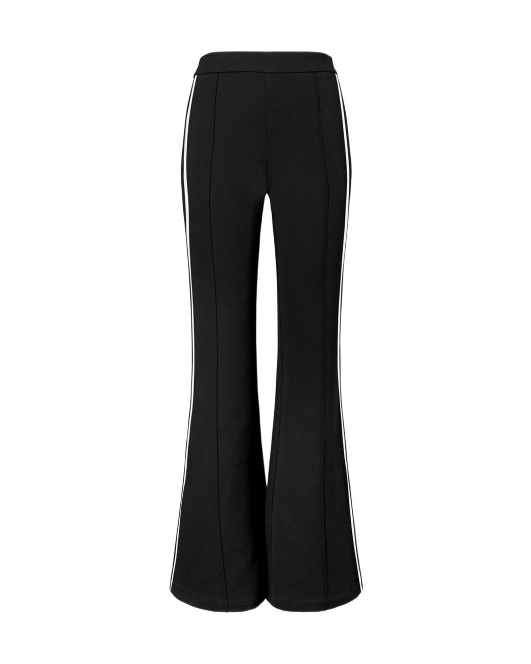 Tory Burch Black Striped High-Waisted Trousers