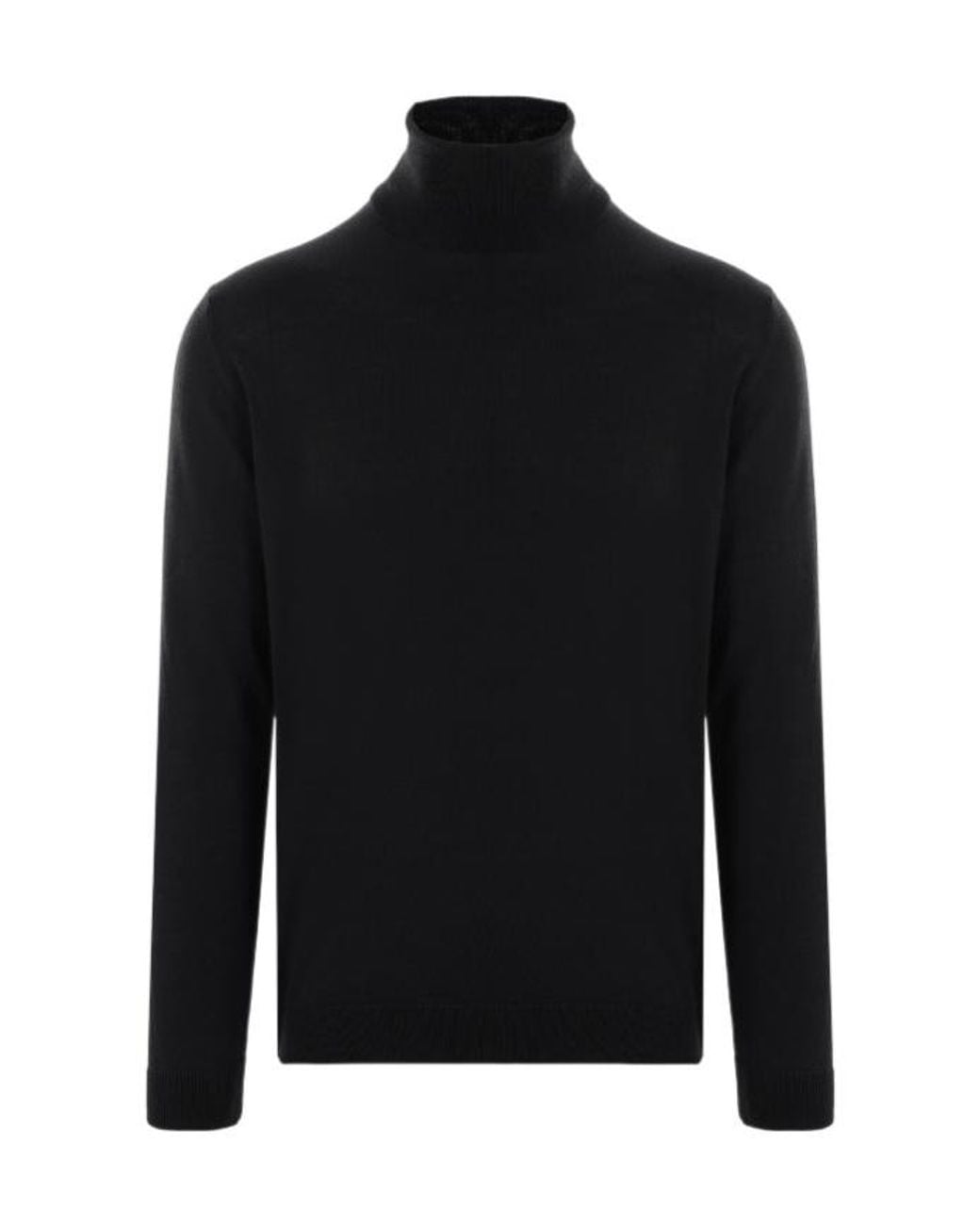 Roberto Collina Black Virgin Wool Knitwear for men