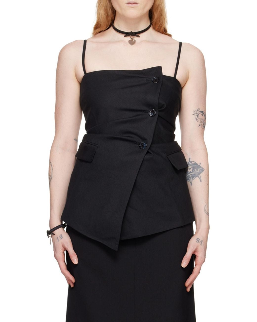 Acne Black Blazer-Style Top