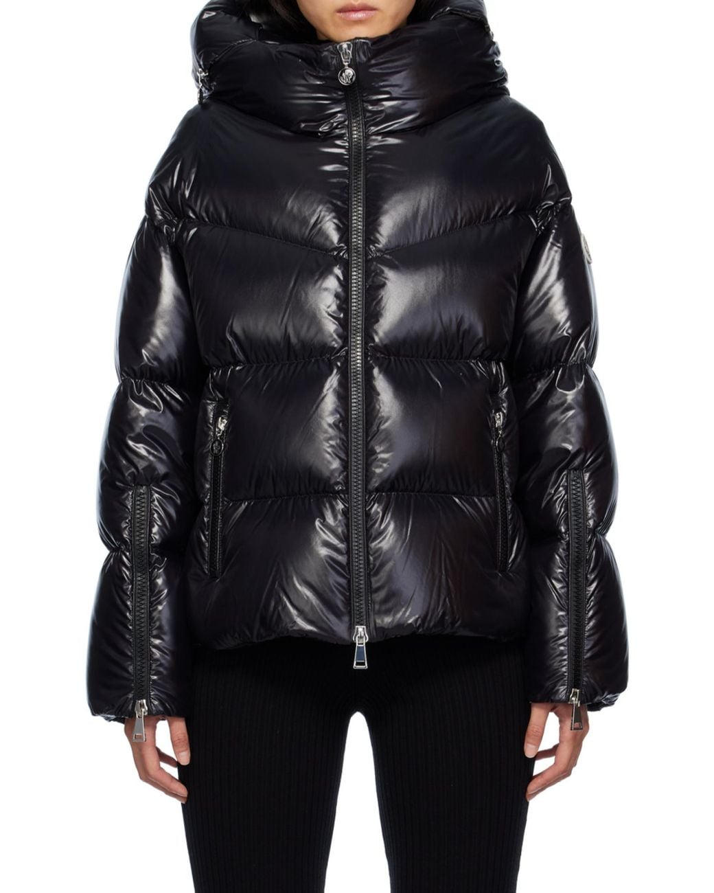 Moncler Black Huppe Padded Hooded Jacket