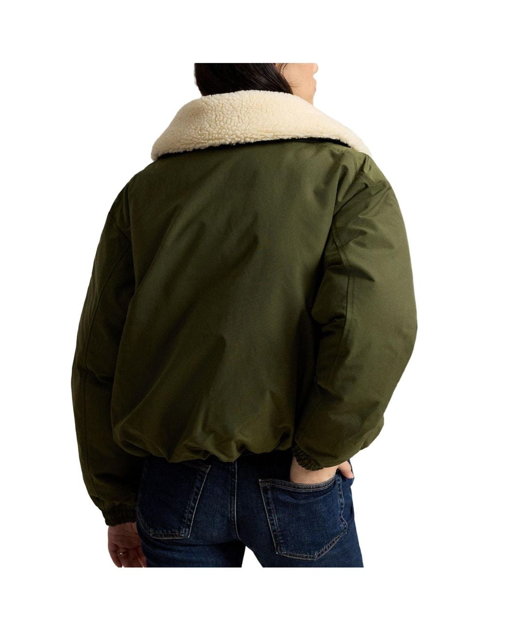 Polo Ralph Lauren Green Cropped Padded Coat