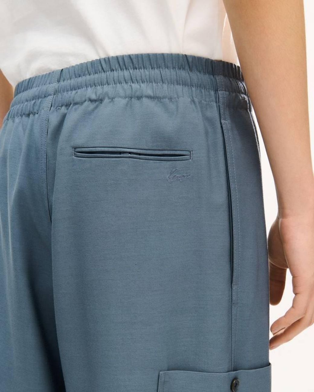 KENZO Blue Cargo Jogpants for men