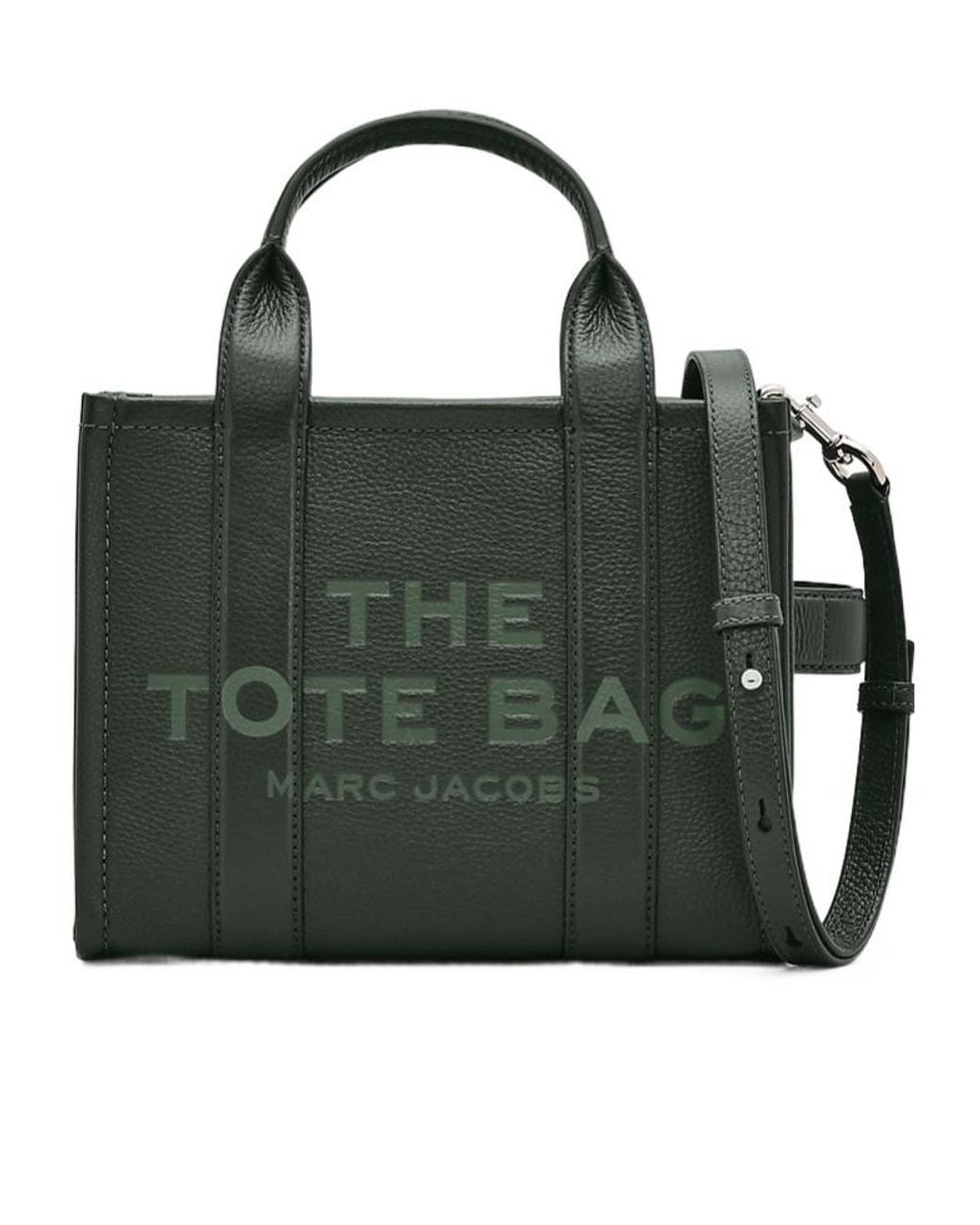 Marc Jacobs Green The Small Logo Detailed Tote Bag