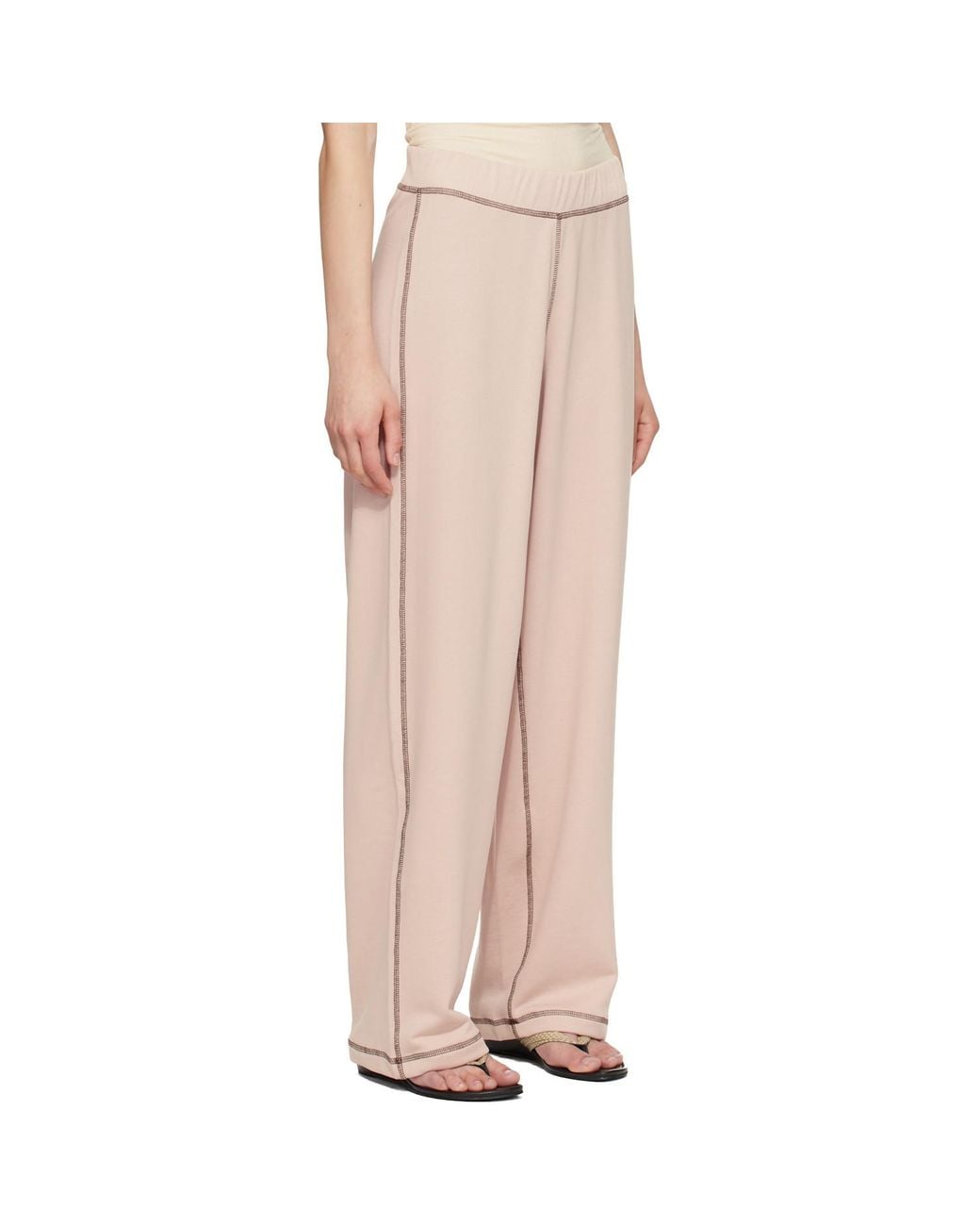 Baserange White Elastic-Waist Sweatpants