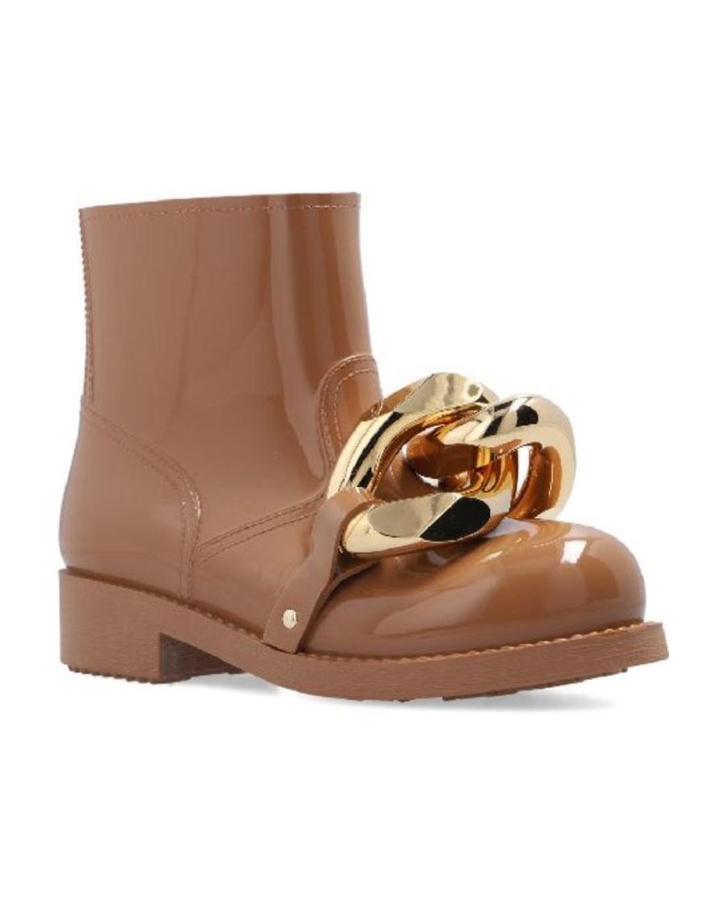 J.W. Anderson Brown Jw Anderson Chain-Embellished Pull-On Ankle Boots