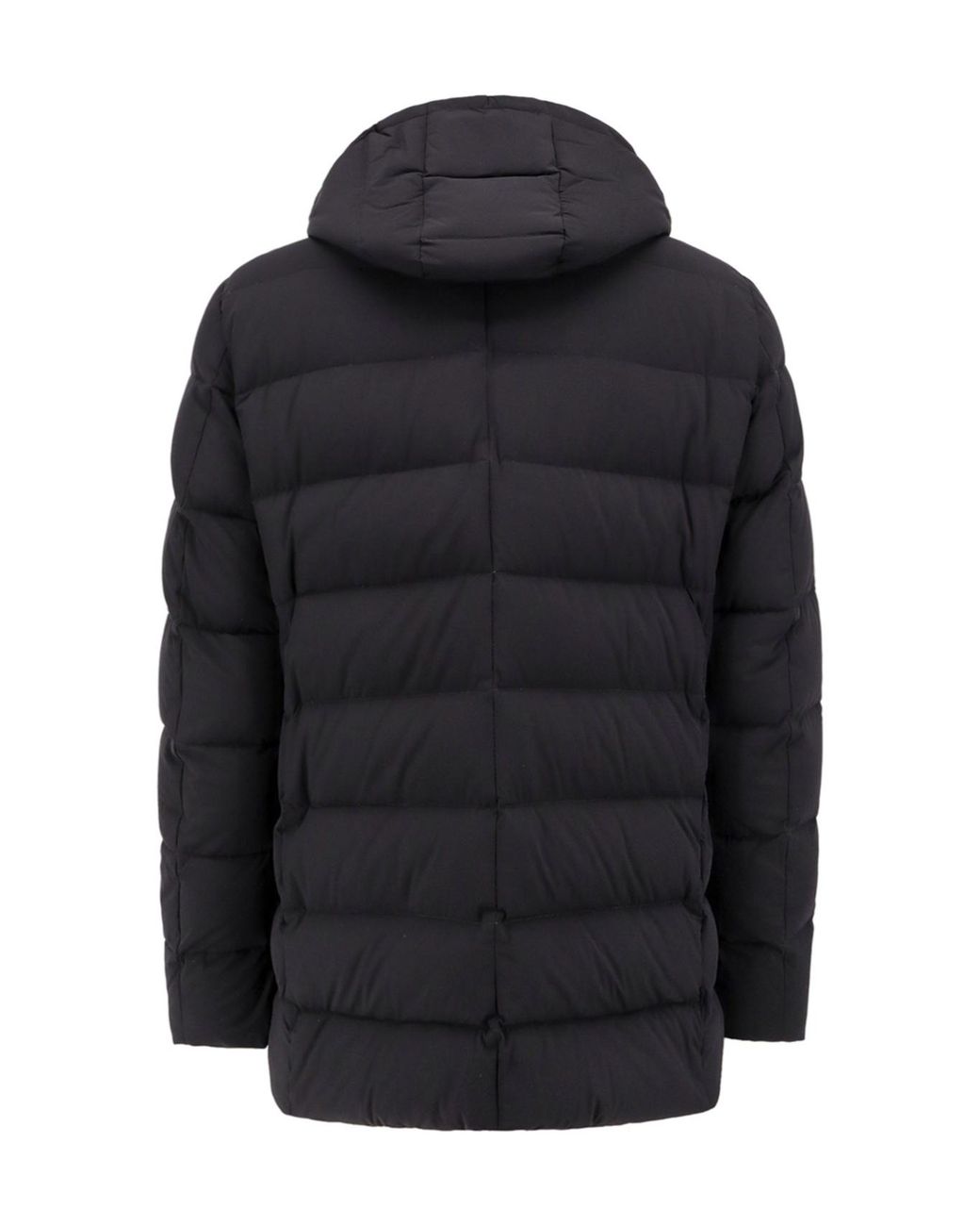 Moorer Black Double-Breasted Puffer Jacket for men