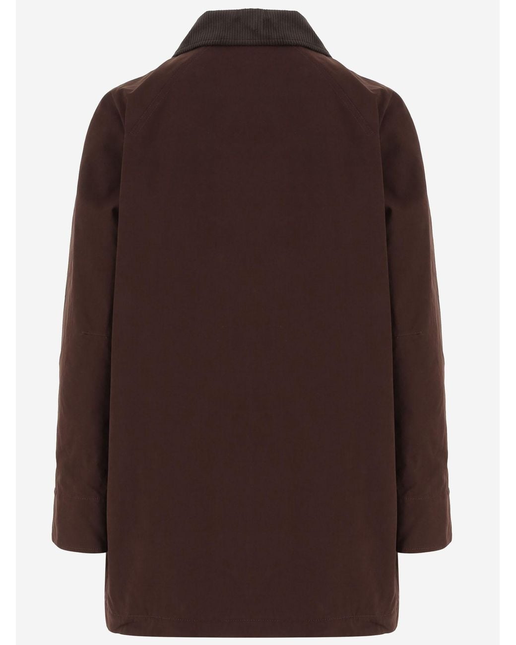 Aspesi Brown Long-Sleeved Straight-Hem Coat