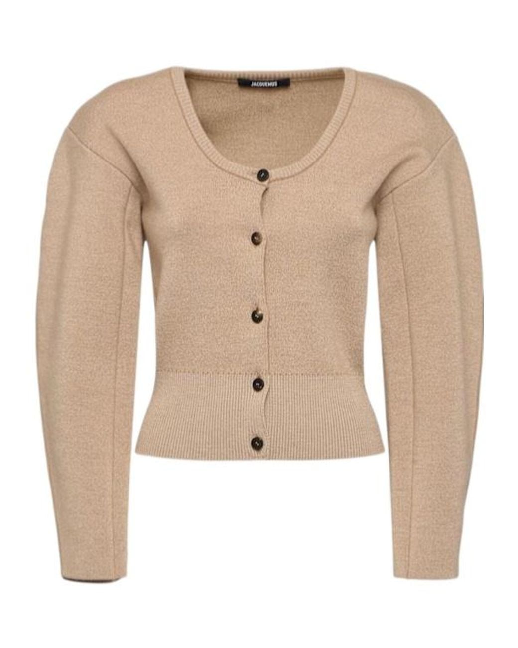 Jacquemus Natural Le Gilet Doppio Wool Blend Cardigan