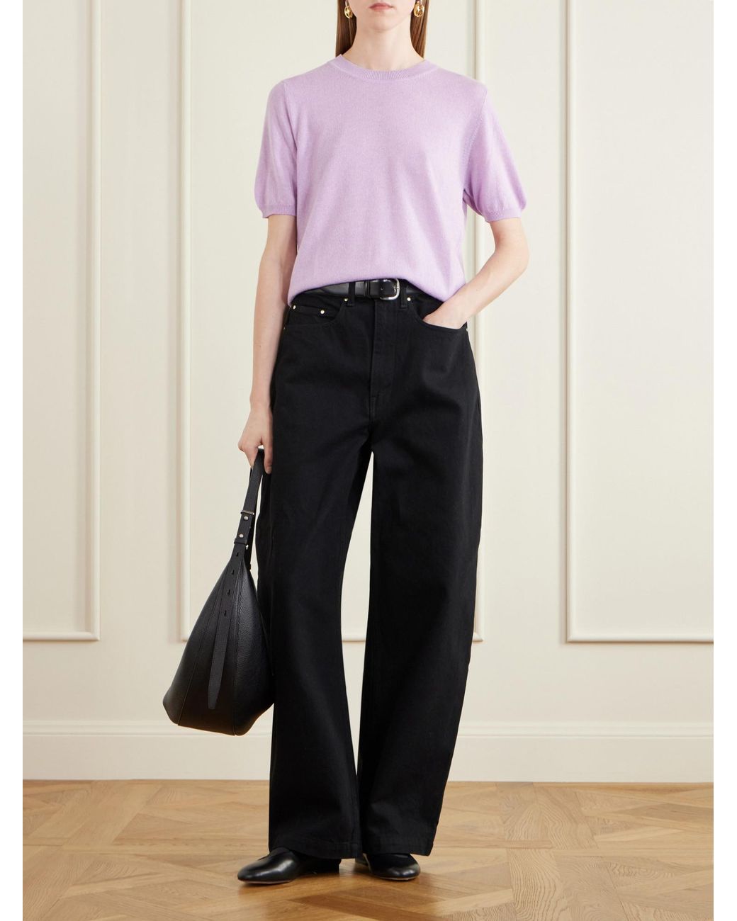 &Daughter Purple Cropped T-Shirt