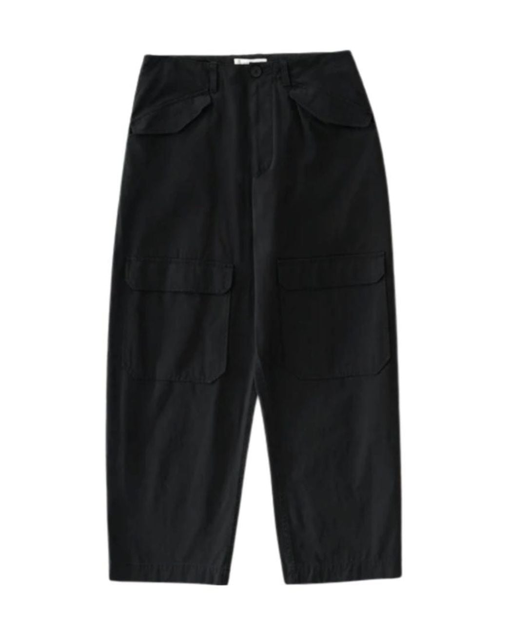 Studio Nicholson Black Wide Leg Cargo Trousers for men