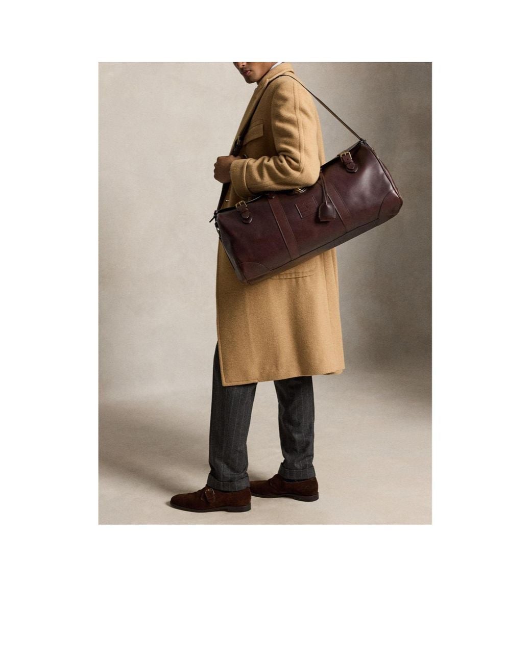 Polo Ralph Lauren Brown Large Cowhide Tote Bag for men