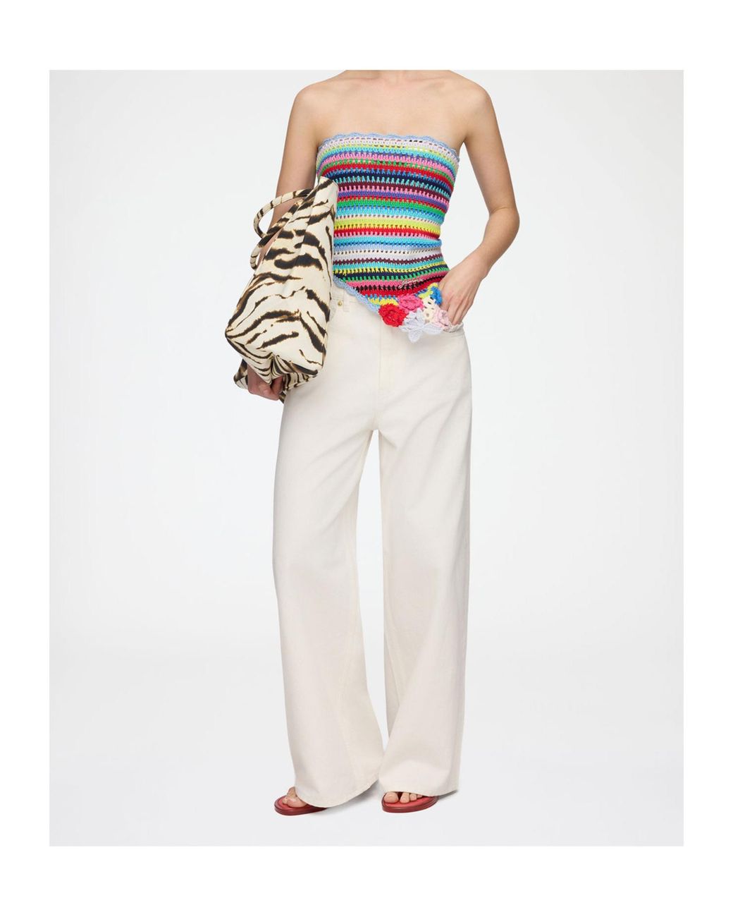 Ganni White Scarf