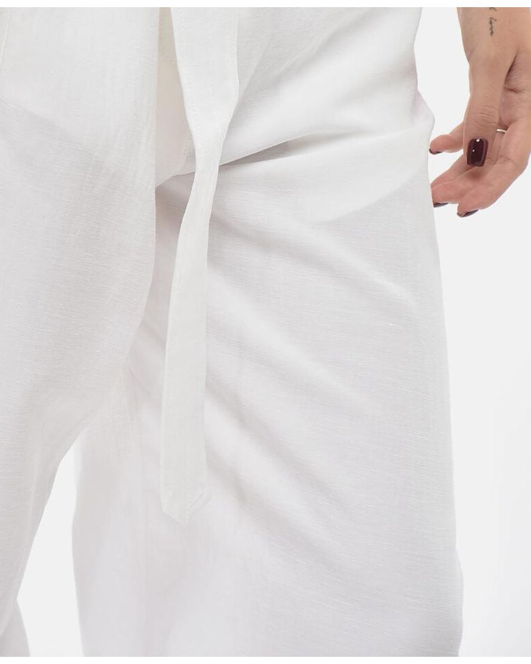 Magda Butrym White Belted Trousers